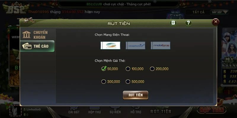 Rút Tiền B52club